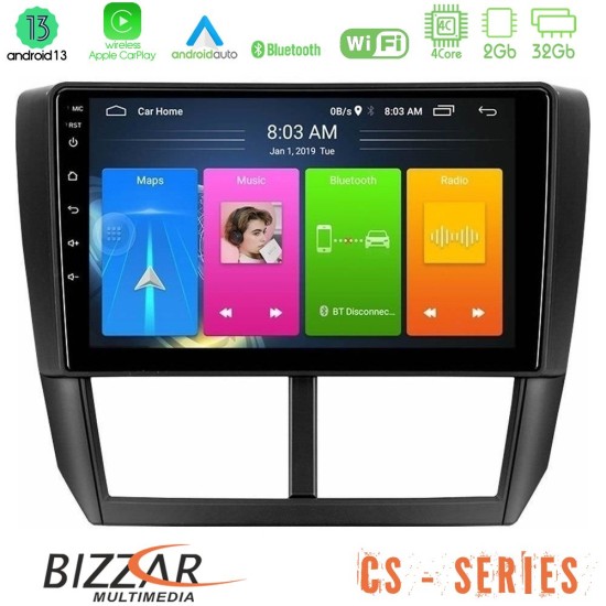 Bizzar CS Series 4Core Android13 2+32GB Subaru Forester Navigation Multimedia Tablet 9"