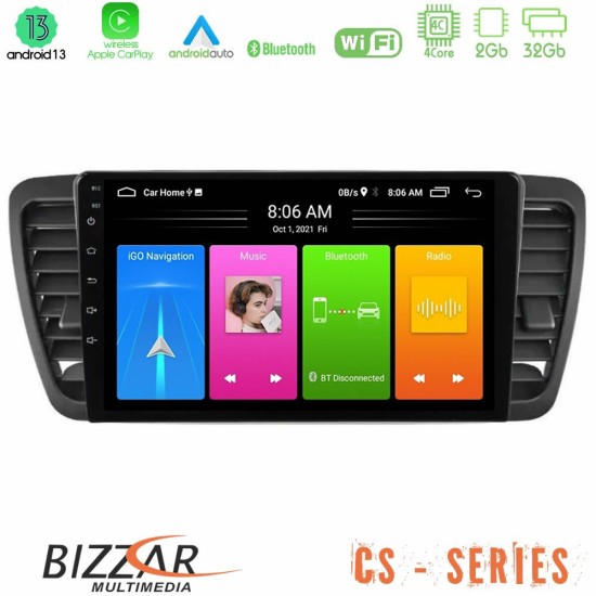 Bizzar CS Series 4Core Android13 2+32GB Subaru Legacy/Outback 2002-2008 Navigation Multimedia Tablet 9"