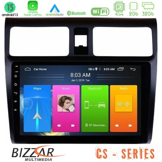 Bizzar CS Series 4Core Android13 2+32GB Suzuki Swift 2005-2010 Navigation Multimedia Tablet 10"