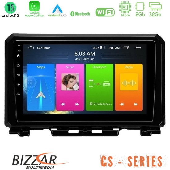 Bizzar CS Series 4Core Android13 2+32GB Suzuki Jimny 2018-2022 Navigation Multimedia Tablet 9"