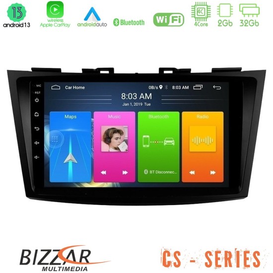 Bizzar CS Series 4Core Android13 2+32GB Suzuki Swift 2011-2016 Navigation Multimedia Tablet 9"