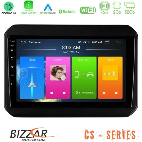 Bizzar CS Series 4Core Android13 2+32GB Suzuki Ignis Navigation Multimedia Tablet 9"