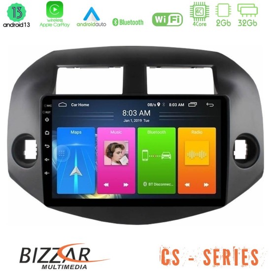 Bizzar CS Series 4Core Android13 2+32GB Toyota Rav4 2006-2012 Navigation Multimedia Tablet 10"