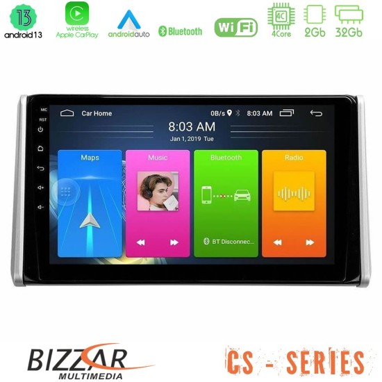 Bizzar CS Series 4Core Android13 2+32GB Toyota RAV4 2019-2023 Navigation Multimedia Tablet 10"