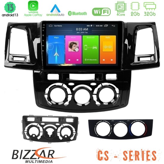 Bizzar CS Series 4Core Android13 2+32GB Toyota Hilux 2007-2011 Navigation Multimedia Tablet 9"