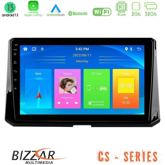 Bizzar CS Series 4Core Android13 2+32GB Toyota Corolla 2019-2022 Navigation Multimedia Tablet 9"