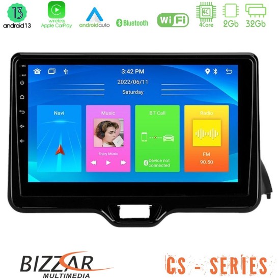 Bizzar CS Series 4Core Android13 2+32GB Toyota Yaris 2020-> Navigation Multimedia Tablet 9"