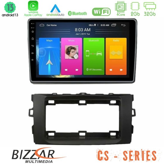 Bizzar CS Series 4Core Android13 2+32GB Toyota Auris 2013-2016 Navigation Multimedia Tablet 10"