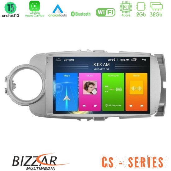 Bizzar CS Series 4Core Android13 2+32GB Toyota Yaris Navigation Multimedia Tablet 9"