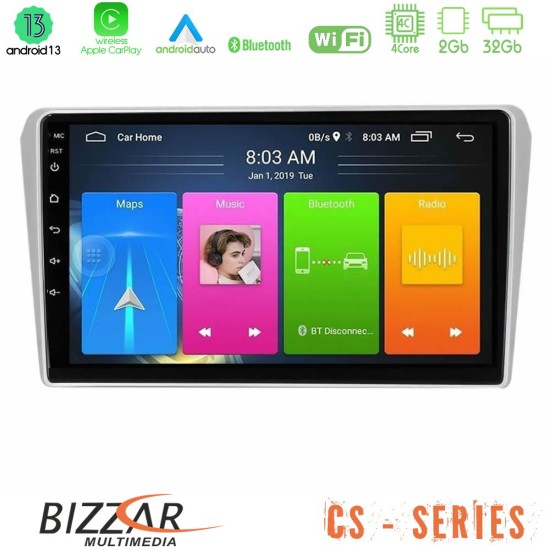 Bizzar CS Series 4Core Android13 2+32GB Toyota Avensis T25 02/2003–2008 Navigation Multimedia Tablet 9"