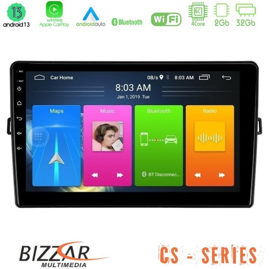 Bizzar CS Series 4Core Android13 2+32GB Toyota Auris Navigation Multimedia Tablet 10"