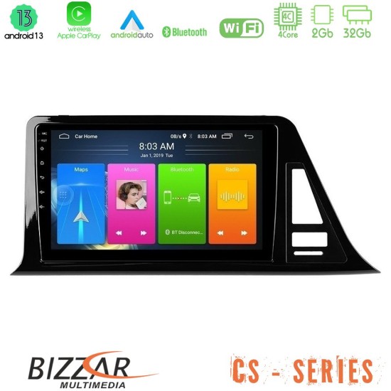 Bizzar CS Series 4Core Android13 2+32GB Toyota CH-R Navigation Multimedia Tablet 9"