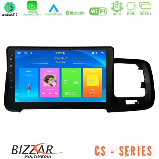 Bizzar CS Series 4Core Android13 2+32GB Volvo S60 2010-2018 Navigation Multimedia Tablet 9"