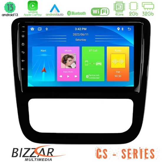 Bizzar CS Series 4Core Android13 2+32GB VW Scirocco 2008-2014 Navigation Multimedia Tablet 9" (μαύρο γυαλιστερό)