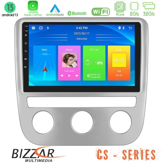 Bizzar CS Series 4Core Android13 2+32GB VW Scirocco 2008-2014 Navigation Multimedia Tablet 9"