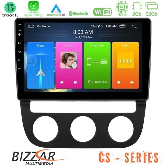 Bizzar CS Series 4Core Android13 2+32GB VW Jetta Navigation Multimedia Tablet 10"