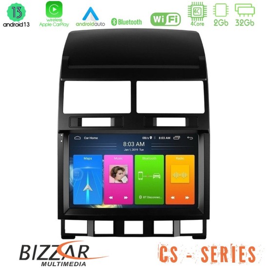 Bizzar CS Series 4Core Android13 2+32GB VW Touareg 2002 – 2010 Navigation Multimedia Tablet 9"