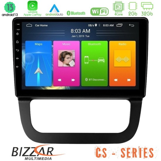 Bizzar CS Series 4Core Android13 2+32GB VW Jetta Navigation Multimedia Tablet 10"