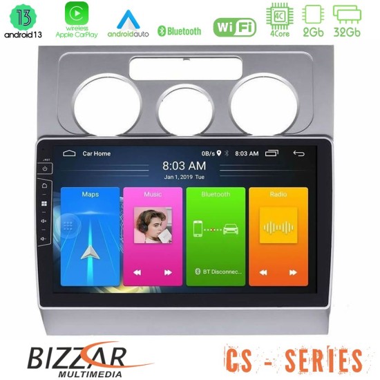 Bizzar CS Series 4Core Android13 2+32GB VW Touran 2003-2011 Navigation Multimedia Tablet 10"