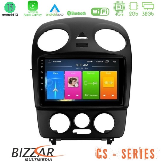 Bizzar CS Series 4Core Android13 2+32GB VW Beetle Navigation Multimedia Tablet 9"