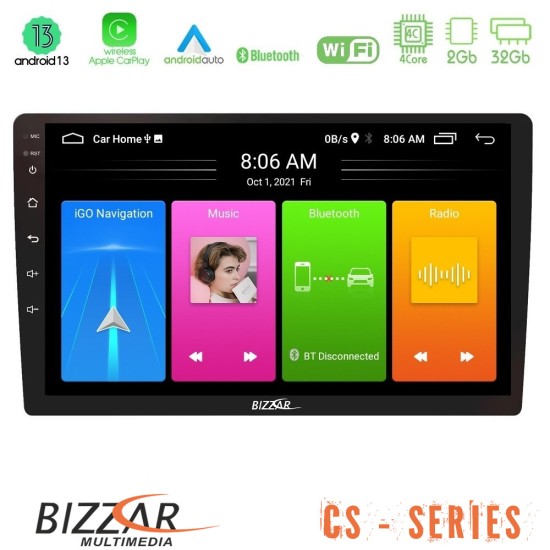 Bizzar CS Series 4Core Android 13 2+32GB Navigation Multimedia Tablet 9"