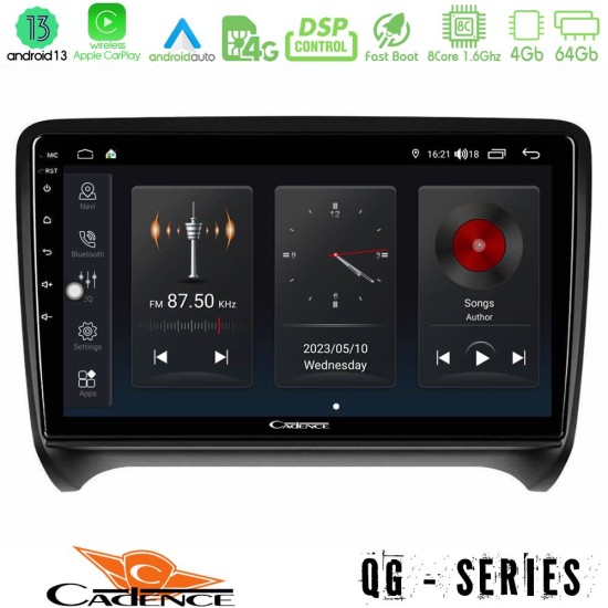 Cadence QG Series 8Core Android13 4+64GB Audi TT B7 Navigation Multimedia Tablet 9"