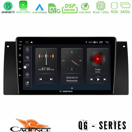 Cadence QG Series 8Core Android13 4+64GB BMW 5 Series (E39) / X5 (E53) Navigation Multimedia Tablet 9"
