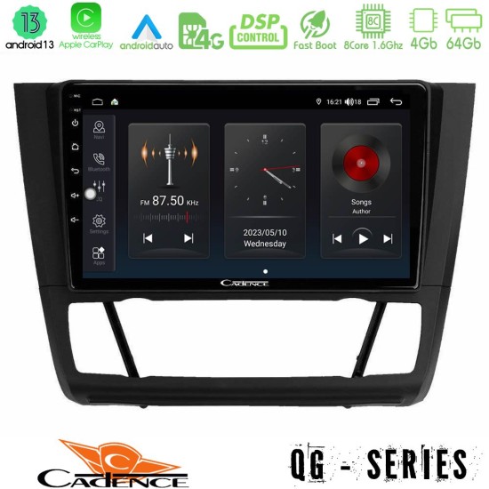Cadence QG Series 8Core Android13 4+64GB BMW 1Series E81/E82/E87/E88 (AUTO A/C) Navigation Multimedia Tablet 9"