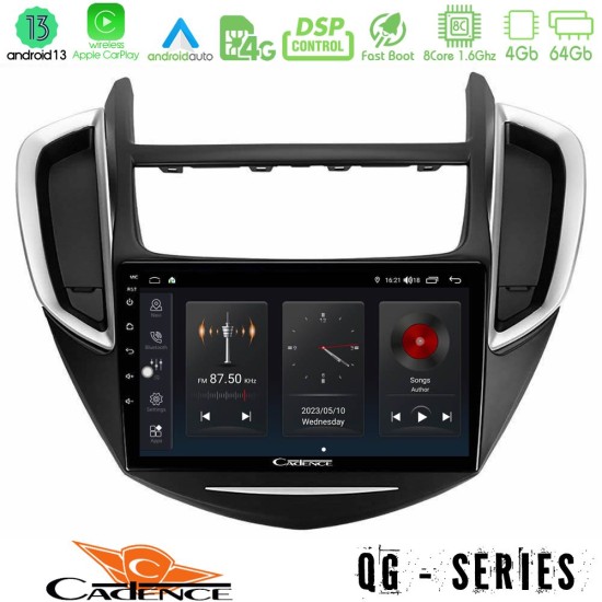 Cadence QG Series 8Core Android13 4+64GB Chevrolet Trax 2013-2020 Navigation Multimedia Tablet 9"