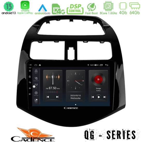 Cadence QG Series 8Core Android13 4+64GB Chevrolet Spark 2009-2015 Navigation Multimedia Tablet 9"