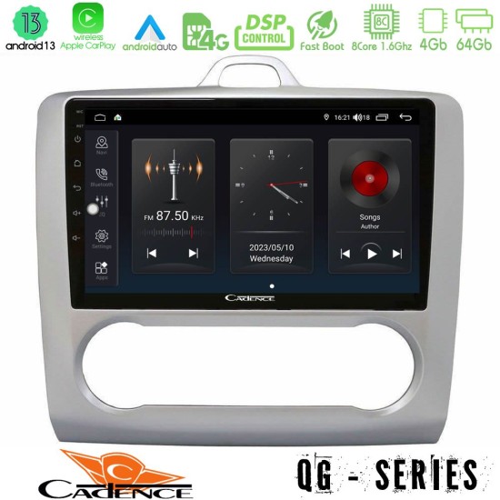 Cadence QG Series 8Core Android13 4+64GB Ford Focus Auto AC Navigation Multimedia Tablet 9"