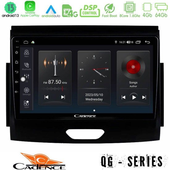 Cadence QG Series 8Core Android13 4+64GB Ford Ranger 2017-2022 Navigation Multimedia Tablet 9"