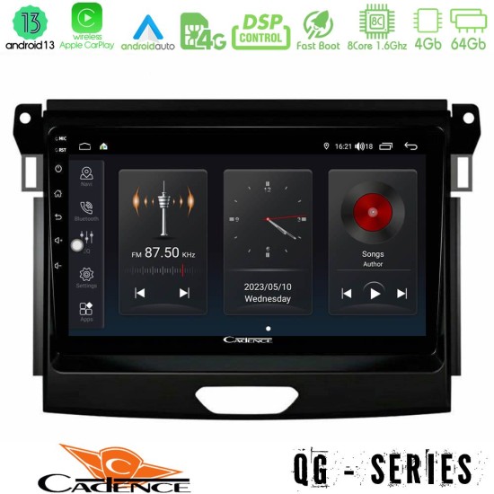 Cadence QG Series 8Core Android13 4+64GB Ford Ranger 2017-2022 Navigation Multimedia Tablet 9"