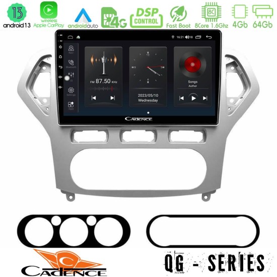 Cadence QG Series 8Core Android13 4+64GB Ford Mondeo 2007-2010 AUTO A/C Navigation Multimedia Tablet 9"
