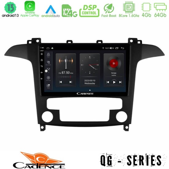Cadence QG Series 8Core Android13 4+64GB Ford S-Max 2006-2012 Navigation Multimedia Tablet 9"