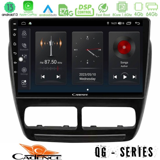 Cadence QG Series 8Core Android13 4+64GB Fiat Doblo / Opel Combo 2010-2014 Navigation Multimedia Tablet 9"