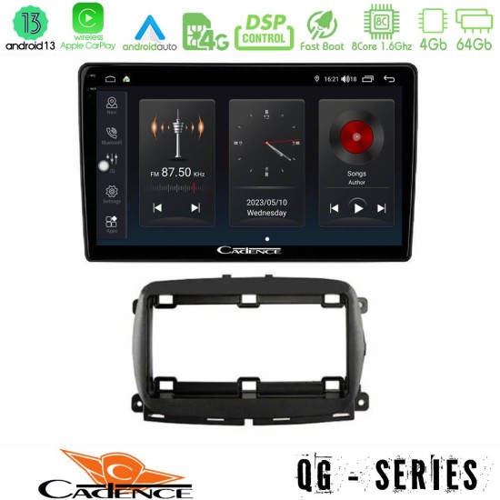Cadence QG Series 8Core Android13 4+64GB  Fiat 500 2016> Navigation Multimedia Tablet 9"
