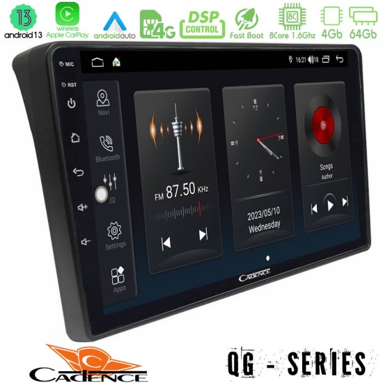 Cadence QG Series 8Core Android13 4+64GB Fiat Ducato/Citroen Jumper/Peugeot Boxer Navigation Multimedia Tablet 9"