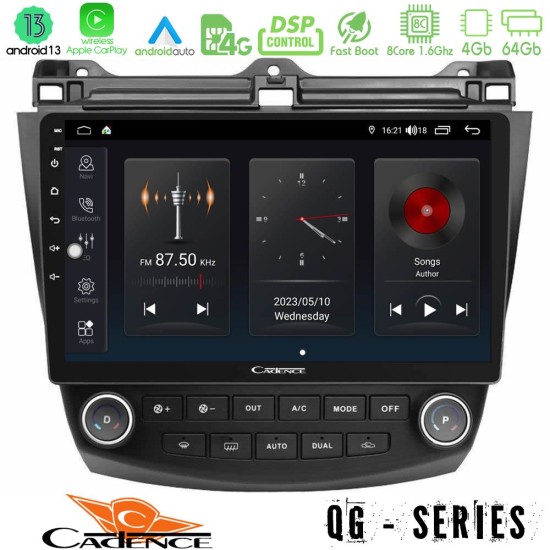 Cadence QG Series 8Core Android13 4+64GB Honda Accord 2002-2008 Navigation Multimedia Tablet 10"