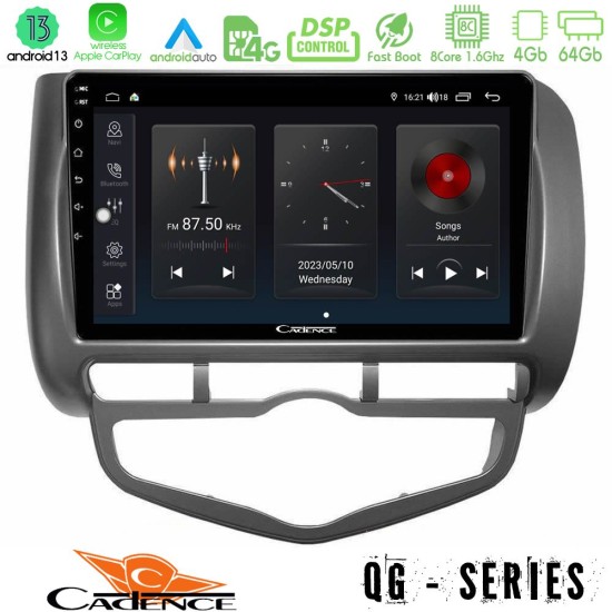 Cadence QG Series 8Core Android13 4+64GB Honda Jazz 2002-2008 (Auto A/C) Navigation Multimedia Tablet 9"