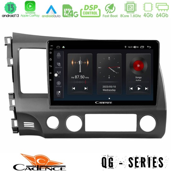 Cadence QG Series 8Core Android13 4+64GB Honda Civic 2006-2011 Navigation Multimedia Tablet 9"