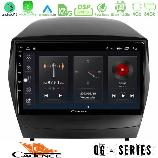 Cadence QG Series 8Core Android13 4+64GB Hyundai IX35 Auto A/C Navigation Multimedia Tablet 9"
