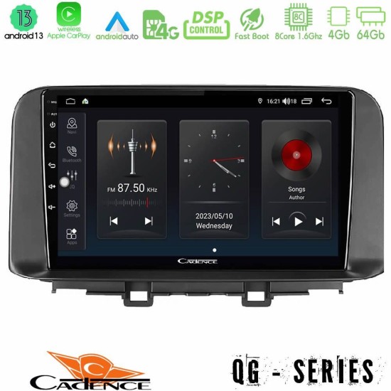Cadence QG Series 8Core Android13 4+64GB Hyundai Kona 2018-2023 Navigation Multimedia Tablet 10"