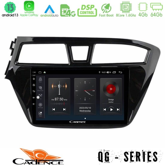 Cadence QG Series 8Core Android13 4+64GB Hyundai i20 2014-2018 Navigation Multimedia Tablet 9"
