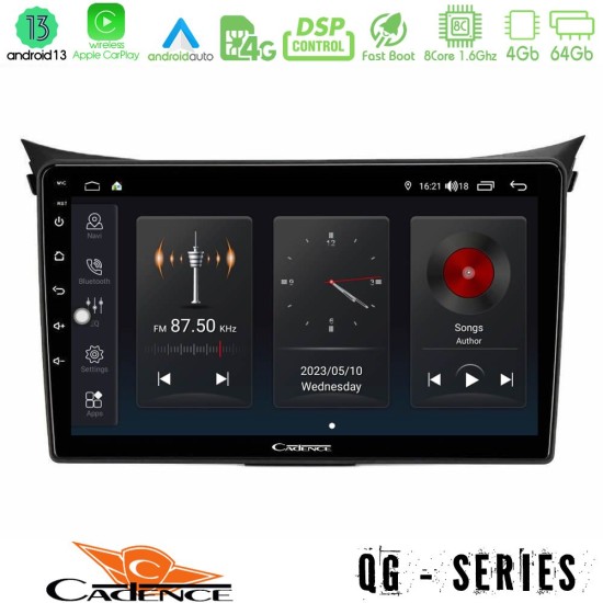 Cadence QG Series 8Core Android13 4+64GB Hyundai i30 2012-2017 Navigation Multimedia Tablet 9"