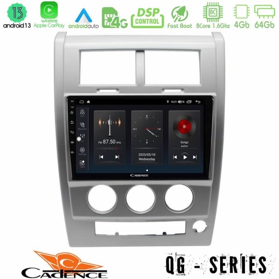 Cadence QG Series 8Core Android13 4+64GB Jeep Cherokee (KK) 2008-2012 Navigation Multimedia Tablet 10"
