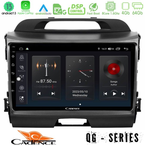 Cadence QG Series 8Core Android13 4+64GB Kia Sportage Navigation Multimedia Tablet 9"