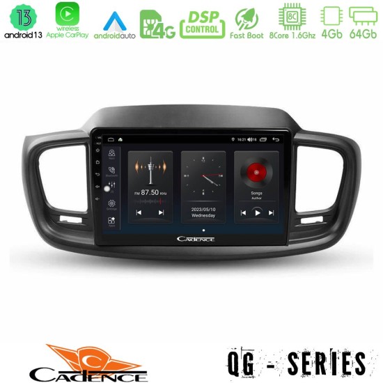 Cadence QG Series 8Core Android13 4+64GB Kia Sorento 2018-2021 Navigation Multimedia Tablet 9"