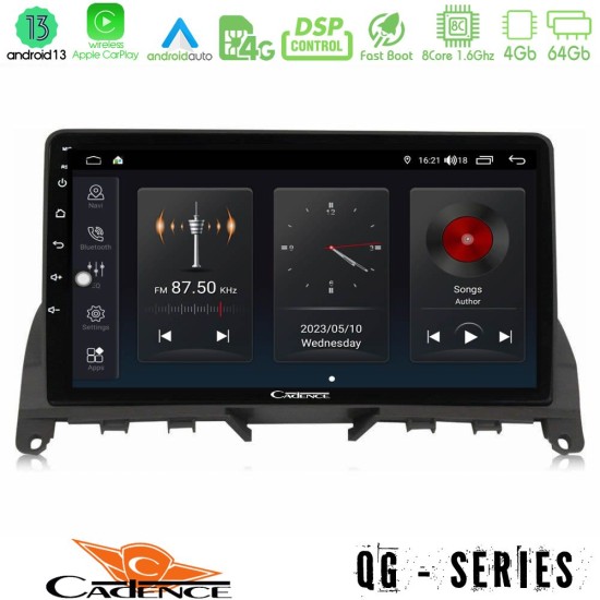 Cadence QG Series 8Core Android13 4+64GB Mercedes C Class W204 Navigation Multimedia Tablet 9"