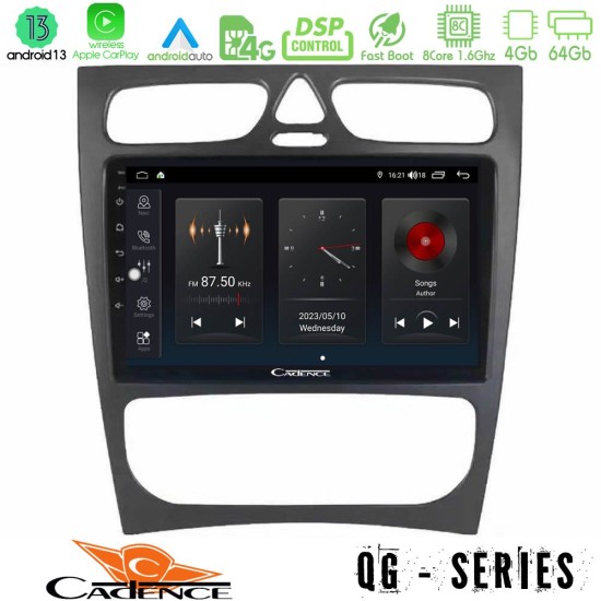 Cadence QG Series 8Core Android13 4+64GB Mercedes C Class (W203) Navigation Multimedia Tablet 9"